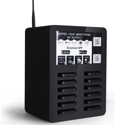 9 Slots powerbank sharing station mobile phone rental power bank network controlled for restaurant bar hotel